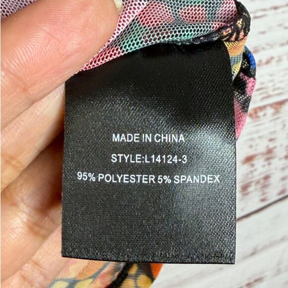 Johnny Was Eleanor Mesh Short Sleeve Astrid Floral Tee Shirt Top Size XL - Picture 11 of 11